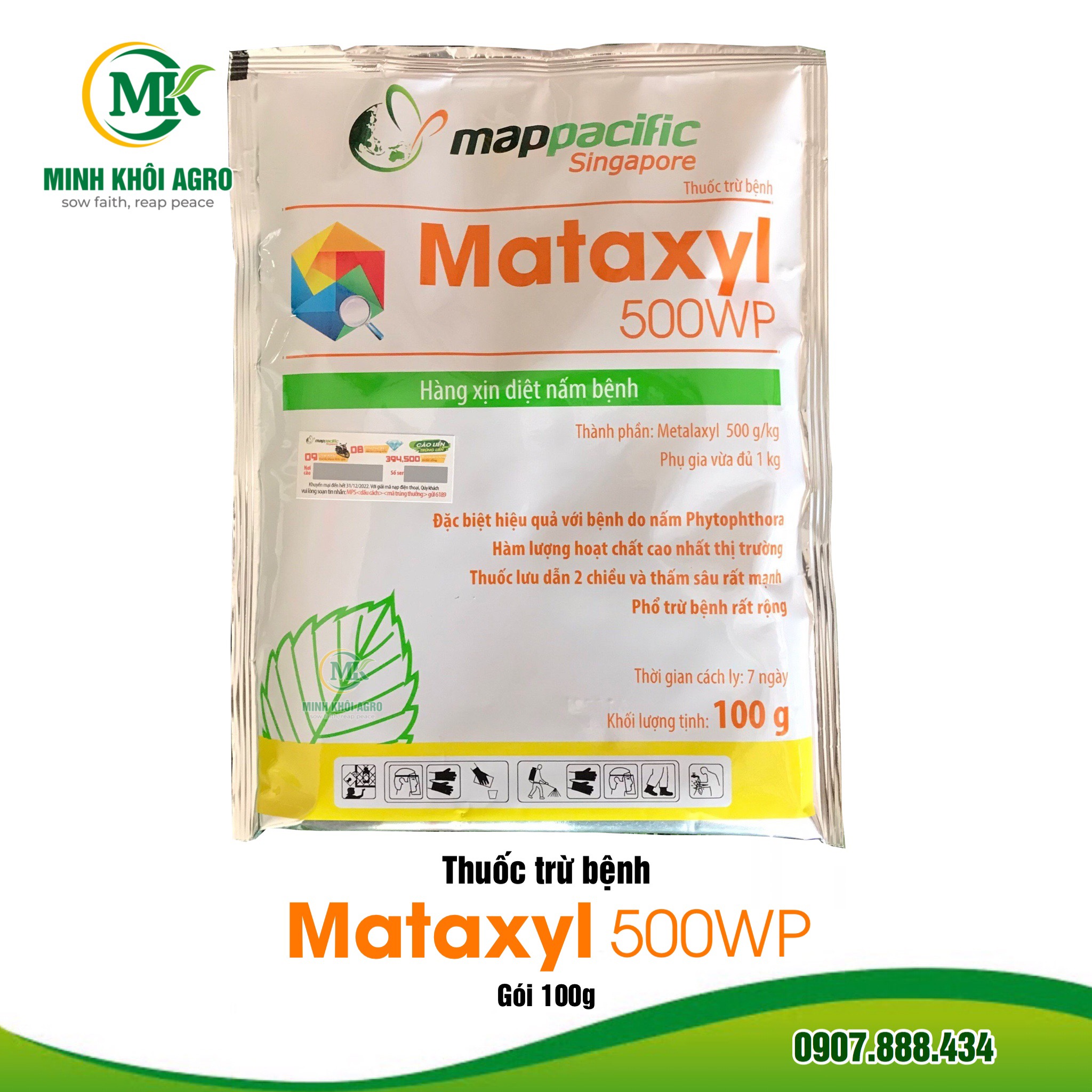Thuốc trừ bệnh Map Mataxyl 500WP - Gói 100g